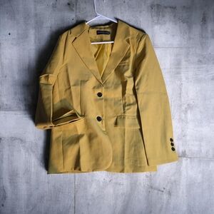Yellow Blazer with Buttons